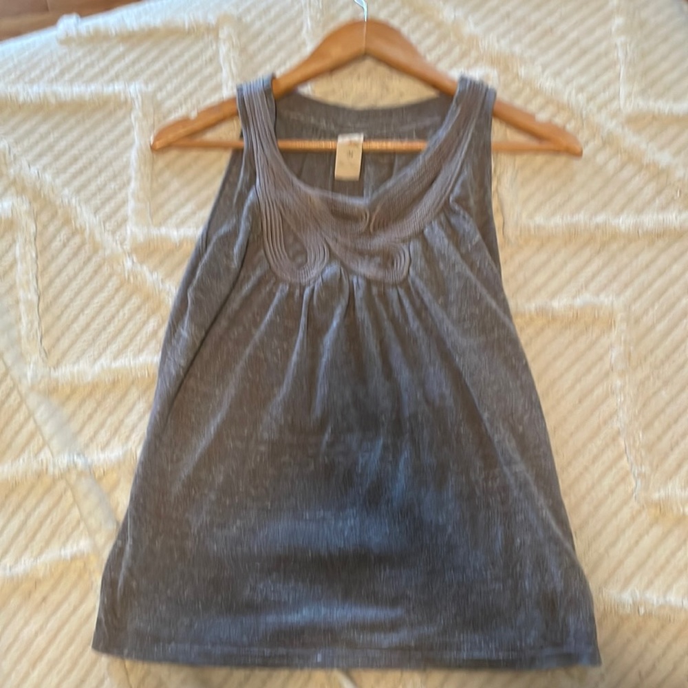 Super soft cotton! Anthropologie tank top light grey